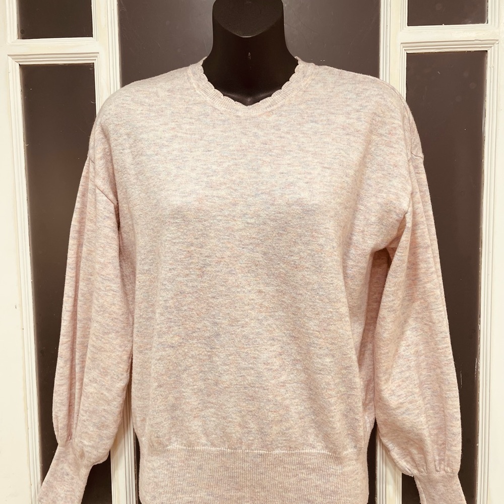 Ella Moss Light Pink V-Neck Sweater
